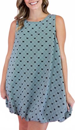 Glam The Bow Pop Mini Dress In Black