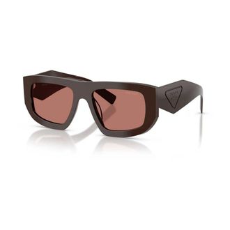 Prada Sunglasses, unisex, Brown, Size: 53 MM Rectangular Sunglasses