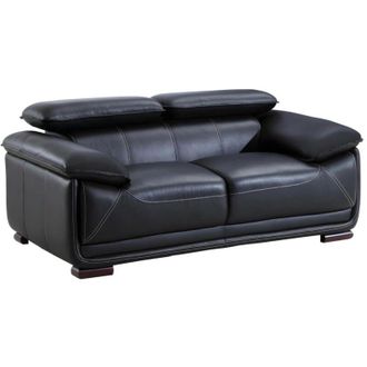 Vente-Unique Vente-unique - Divano 2 posti in pelle Nero - macelo