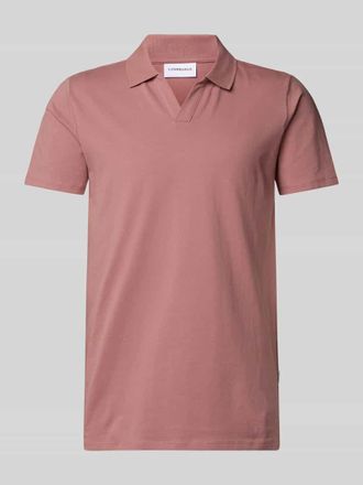 Lindbergh Lindbergh Poloshirt mit V-Ausschnitt in Rosa, Gr&ouml;&szlig;e XXL