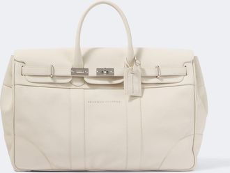 Brunello Cucinelli Logo leather duffel bag