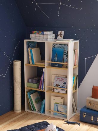 Vertbaudet Regal mit F&auml;chern und B&uuml;cherablage f&uuml;r Kinder wei&szlig;