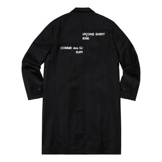 SUPREME FW18 X Comme des Garcons Shirt Wool Overcoat Black SUP-FW18-406