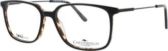 Chesterfield Mens Tortoise Rectangular Eyeglass Frames Chesterfield-Ch-103Xl-Wr7-56