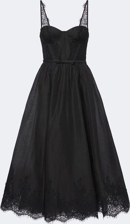 Zimmermann Valiant lace-trimmed linen and silk bustier dress