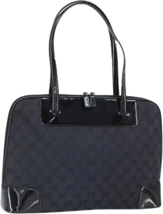 Gucci Pre-owned Handbags, female, Black, Size: ONE SIZE Pre-owned Canvas Handbag