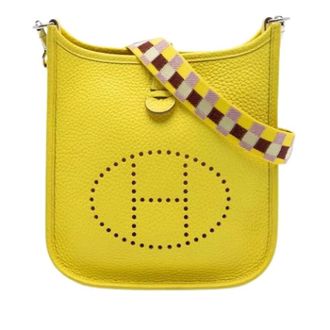 Herm&egrave;s Pre-owned Evelyne Crossbody Bag - Dames - Pre-owned - Geel - Maat: ONE Size Leer