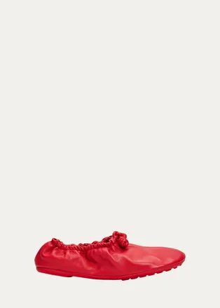 Bottega Veneta Fantasmina Nappa Leather Ballerina Flats