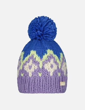 Barts Womens Barts Womens Curley Retro Wool Knitted Bobble Hat - Purple - Size: ONE size