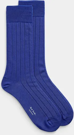 Paul Smith Mens Colourful ribbed dress socks