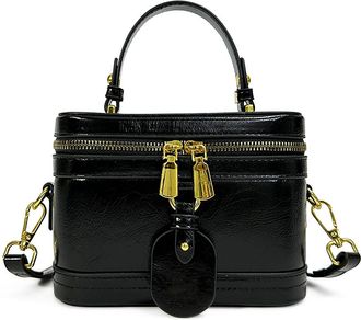 Generic Womens Vintage Shoulder Bag, Comfortable Tote, Commuter Crossbody Bag with Zipper and Buckle Closure, Applies to Work and Daily Commuting (black,18 * 