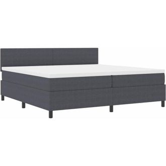 vidaXL Cama Tipo Box Spring Gris Oscuro Y Blanco 203 X 200 X 88 Cm Vidaxl
