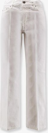 Toteme Pantalone in white denim con fondo svasato - TOTEME - gender_Woman