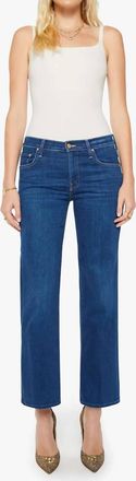 Mother The Mid Rise Rambler Zip Flood Jeans In Pinkies Up