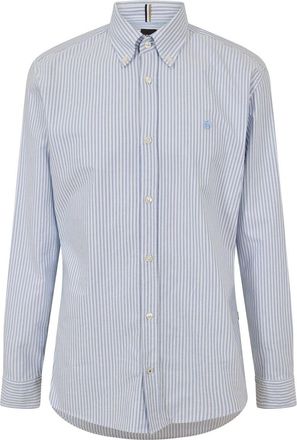 HUGO BOSS Mens Collared Neck Button Down Long Sleeve Shirt in Pastel Blue - Size X-Small