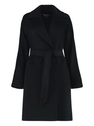 Max Mara belted wool coat - women - Wool - 36 - Black