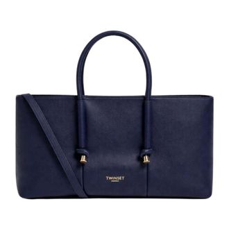 Twinset Tote Bags, female, Blue, Size: ONE SIZE Tote Bag