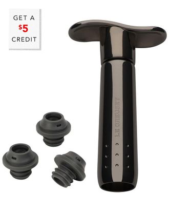 LE CREUSET Wine Pump & Stoppers With $5 Credit
