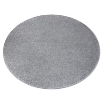 RugsX Rugsx - Alfombra Softy Circulo Llanura Color S&oacute;lido Gris Grey Circulo 150 Cm