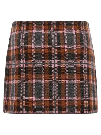 Guest In Residence Tartan Jacquard Skirt - Brown