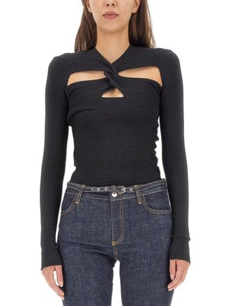 Philosophy di Lorenzo Serafini Cut-Out Front Mesh Top