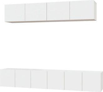 vidaXL 5 Piece TV Cabinet Set White Engineered Wood vidaXL