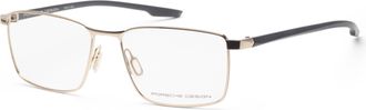 Porsche Design Mens 55mm Gold Dark Blue Opticals