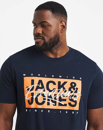 Jack & Jones Jack & Jones Colton Logo T-Shirt - Navy