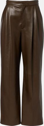 Bottega Veneta Pleated leather straight pants