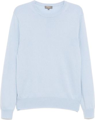 N.Peal Maglione Oxford con scollo rotondo - Blu