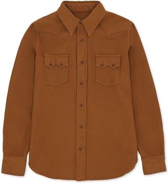 Fortela Toledo Texan Shirt in Dark Brown at Nordstrom, Size 38 Eu