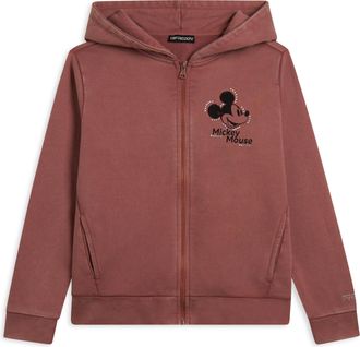 Freddy Felpa da donna con cappuccio, zip e grafica Mickey Mouse