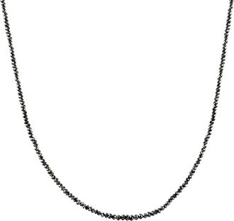 Pompeii3 15Ct TW Black Diamond Necklace 16 With 2 Extended 18k Yellow Gold