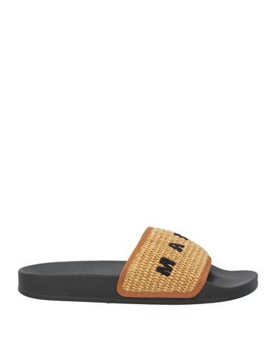 サンダル MARNI Men Sandals SBMR004004 P524600M30 Brown Brown leather Fussbett | Marni