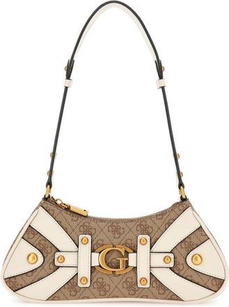 Guess Studded Schoudertas - Dames - Schoudertassen - Beige - ONE Size - Tassen