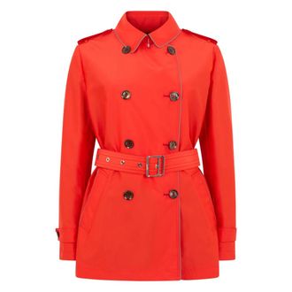 Moorer Trench Coats, female, Red, Size: 2XL Classic Trench with Belt and Buttons