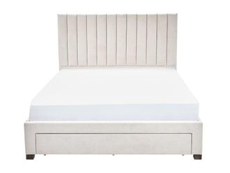 VENTE-UNIQUE.COM Base de cama poli&eacute;ster beige 160 x 200 cm