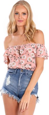 Show me your Mumu Darla Top In Daisy Duke Floral Pebble