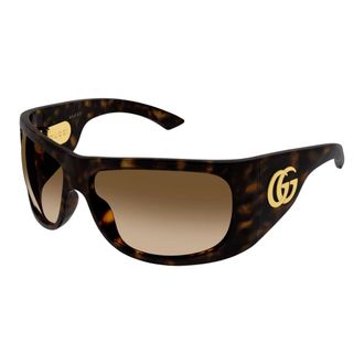 Gucci Square Frame Sunglasses - female - Gucci - Sunglasses - Brown - 66 MM - Accessories