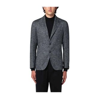 Tagliatore Blazers, male, Gray, 2XL, Single-breasted Blazer