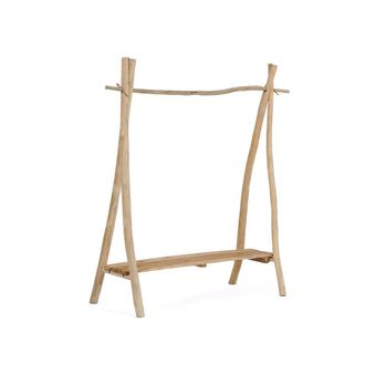 Bazar Bizar Perchero de madera de teca en natural 120x50x150 cm