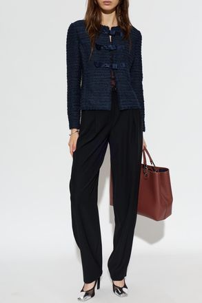 Emporio Armani Trousers With Belt, Womens, Black