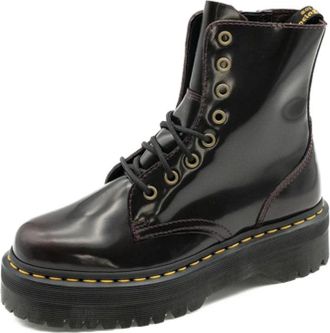 Dr. Martens Schoenen, Dames, Rood, 39 EU, Leer, Jadon Platform Boot