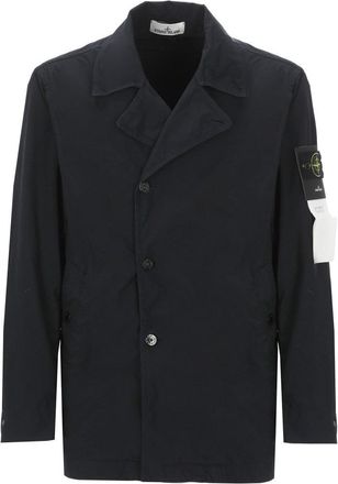 Stone Island Jacket With Classic Lapel And Functional Details