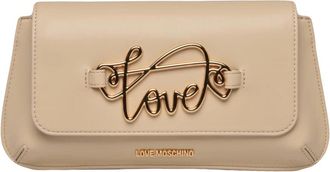 Love Moschino Tracolla Clutch - Dames - Clutches - Beige - ONE Size - Tassen