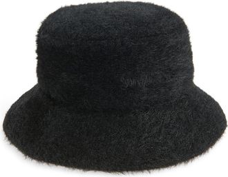 Saint Laurent Fluffy Bucket Hat in Black at Nordstrom, Size 57