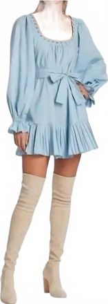 Ramy Brook Kayleigh Cotton Belted Dress In Blue