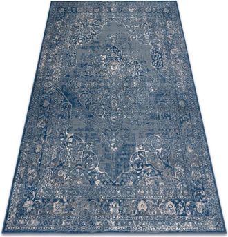 RugsX Rugsx - Carpet Wool nain Ornament, frame, vintage 7599/51611 blue / beige blue 120x170 cm