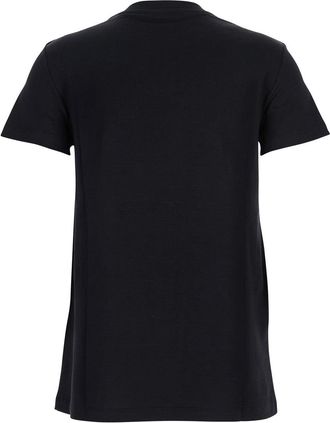 Max Mara Womens Black Cotton Crew Neck T-Shirt With Logo T-Shirts & Jerseys