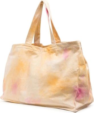 Haikure Shopping Bags, female, Multicolor, ONE SIZE, Multicolour Paint Splatter Cotton Tote Bag
